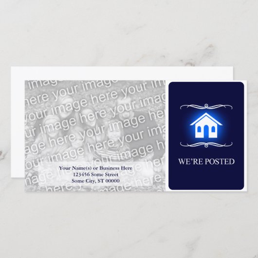 nous sommes postés faire-part : mod home (Devant / Derrière)