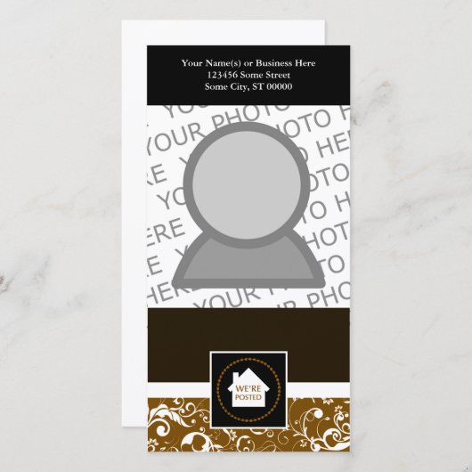 nous sommes postés faire-part : mod home (Devant / Derrière)