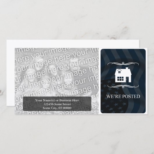 nous sommes postés faire-part : mod home (Devant / Derrière)