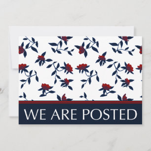 nous sommes postés faire-part : vintage floral