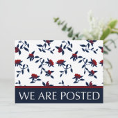 nous sommes postés faire-part : vintage floral (Debout devant)