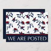 nous sommes postés faire-part : vintage floral (Devant / Derrière)