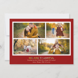 Nous sommes reconnaissants 4 carte photo