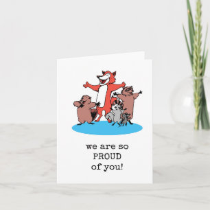 Nous sommes si fiers de vous, Félicitations, Carte