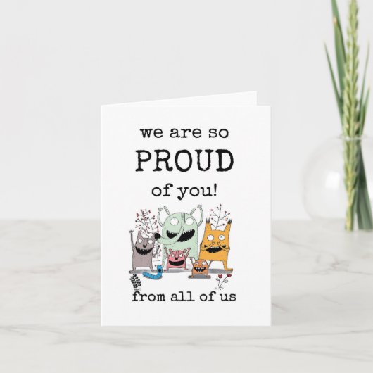 Nous sommes si fiers de vous, Félicitations, Carte (Devant)