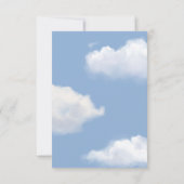 Nous sommes sur le Baby shower bleu Cloud 9 Carte  (Dos)