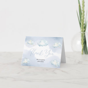 Nous sommes sur un nuage bleu Baby Shower Merci