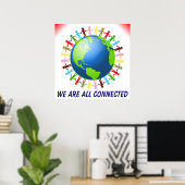 Nous sommes tous connectés poster (Bureau à domicile)