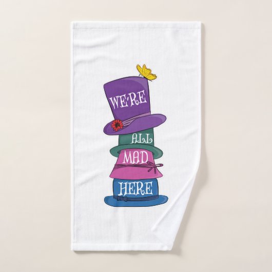Nous sommes tous fous ici Mad Hatter Alice au pays (Serviette à main)