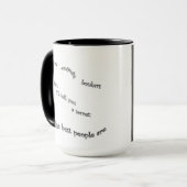 "Nous sommes tous ici" tasse folle de chat de (Devant gauche)
