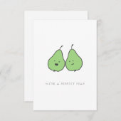 Nous sommes une carte Valentine Pear Parfait (Devant / Derrière)