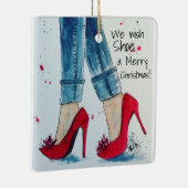 Nous souhaitons à chaussure un ornement de Joyeux (Droite)