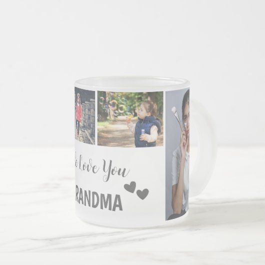 Nous t'aimons Grand-mère Photo Collage Mug (Devant droit)