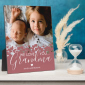 Nous t'aimons Grand-mère Plaque Photo (Côté)