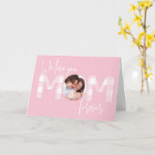 Nous t'aimons Maman Carte de voeux pliée (Fleur jaune)