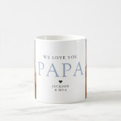 Nous t'aimons Papa Elegant Photo Mug (Centre)