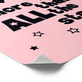 Nous t'aimons Pink Girl Typographic Nursery Poster (Coin)