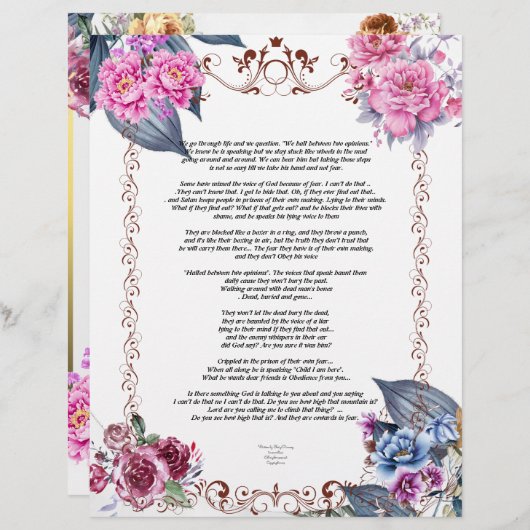 Nous traversons le papier de lin à vie (Devant / Derrière)