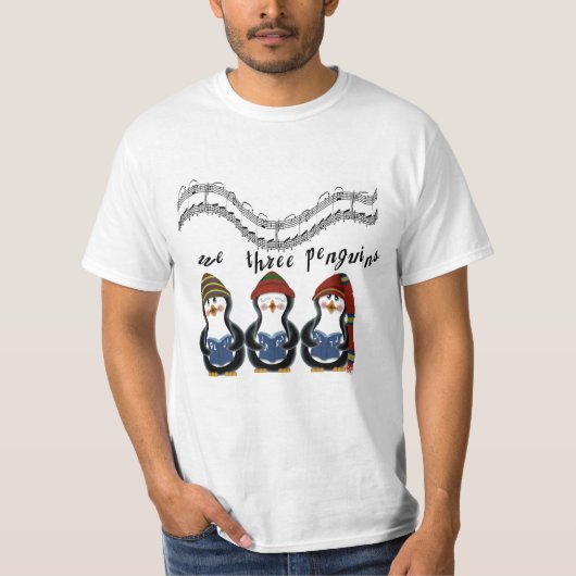 Nous trois pingouins T-shirts et cadeaux de vacanc (Devant)