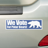 Nous Votons Pour Un Sticker Pour Ours Polaires (En voiture)