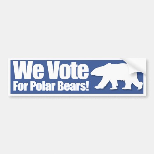 Nous Votons Pour Un Sticker Pour Ours Polaires (Devant)