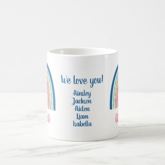 Nous Vous Aimons Abuela Rainbow Coffee Mug (Centre)