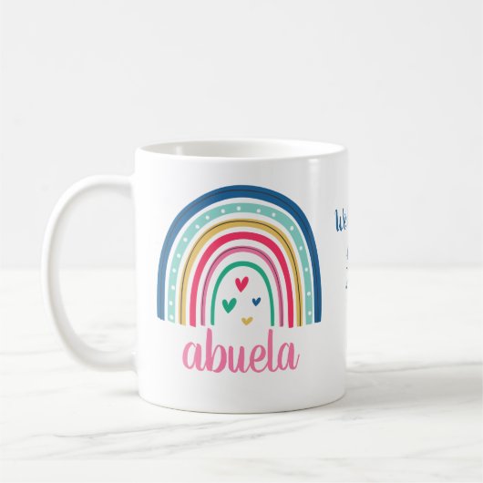 Nous Vous Aimons Abuela Rainbow Coffee Mug (Gauche)