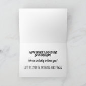 Nous Vous Aimons ! Carte fête des pères (Intérieur)