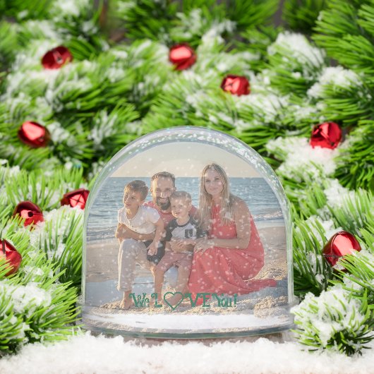 Nous vous aimons Famille Photo Hiver Arbres (Noël)