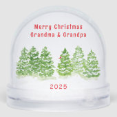 Nous vous aimons Famille Photo Hiver Arbres (Arrière)