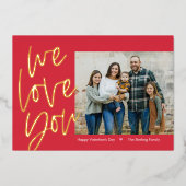 Nous vous aimons Foil Carte Saint Valentin (Recto)