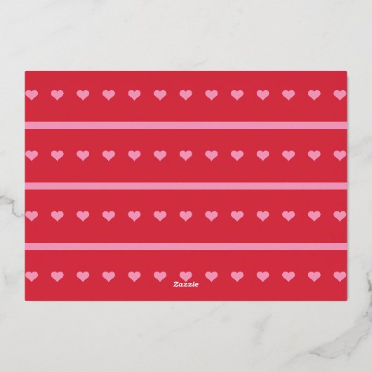 Nous vous aimons Foil Carte Saint Valentin (Verso)