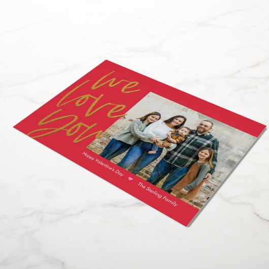 Nous vous aimons Foil Carte Saint Valentin (Rotation)