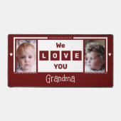 Nous vous aimons grand-mère 2 photo bordeaux blanc (Recto)