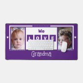Nous vous aimons grand-mère 2 photo violet blanc (Clavier et souris)
