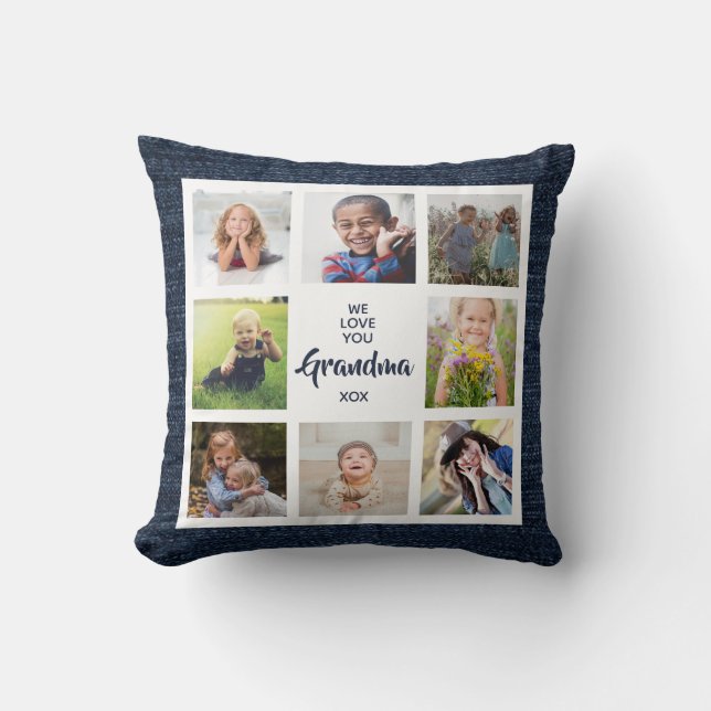 Nous vous aimons Grand-mère Coussin personnalisé a (Recto)