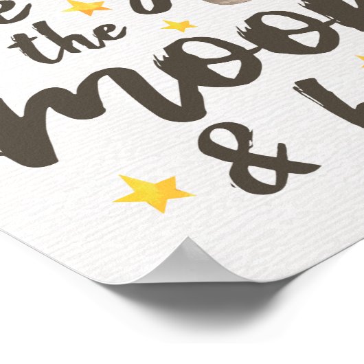 Nous Vous Aimons Moon Nursery Poster Enfants Décor (Coin)