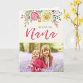 Nous Vous Aimons, Nana | Carte de voeux photo (Fleur jaune)