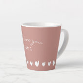 Nous vous aimons Nana Heart Saumon II Latte Mug (Angle droit)