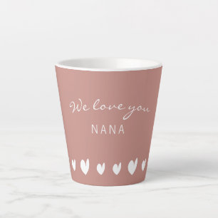 Nous vous aimons Nana Heart Saumon II Latte Mug