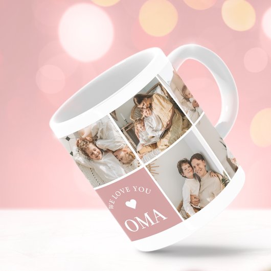 Nous Vous Aimons Oma Photo Personnalisée Café Mug