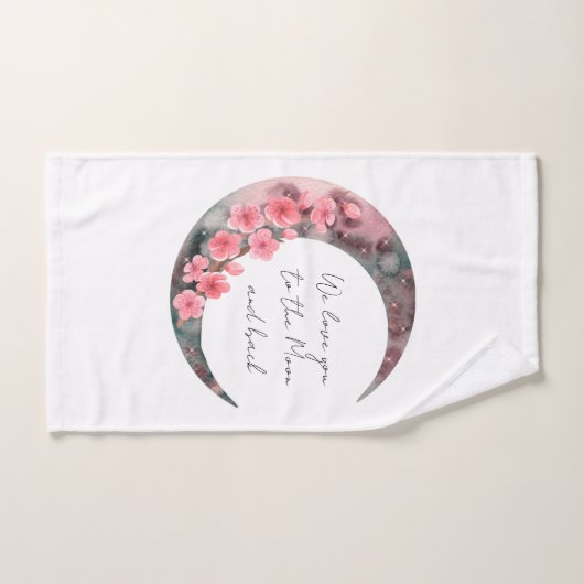 Nous Vous Aimons Sur La Lune Et De Retour (Serviette à main)