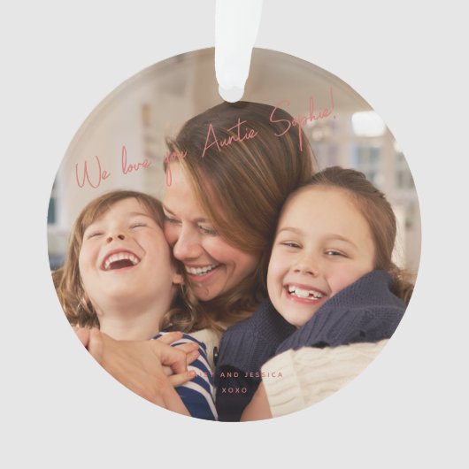 Nous vous aimons Tante Photos manuscrites (devant)