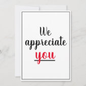 Nous Vous Apprécions Appréciation Gesture Merci (Devant)
