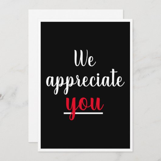 Nous Vous Apprécions Gesture Merci Noir (Devant / Derrière)