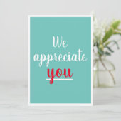 Nous Vous Apprécions Gesture Merci Turquoise (Debout devant)