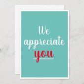 Nous Vous Apprécions Gesture Merci Turquoise (Devant / Derrière)