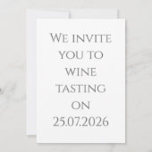 Nous vous avons invitation à la dégustation de vin (Dos)