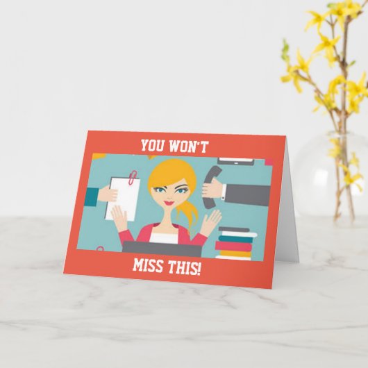 NOUS VOUS "MANQUERONS" CARTE DE RETRAITE (Fleur jaune)