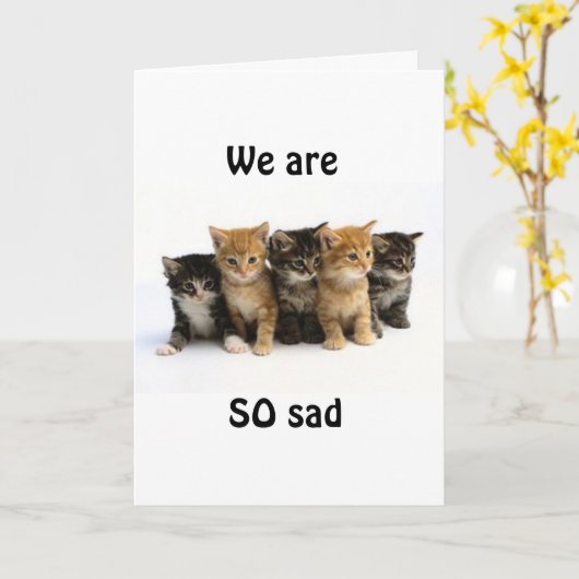 NOUS VOUS "MANQUERONS" TANT ! CARTE (Fleur jaune)